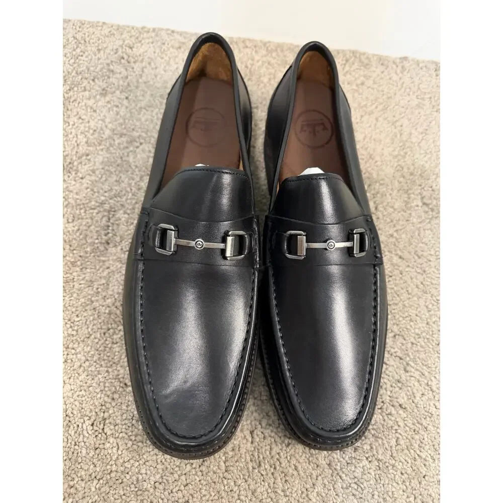 New Peter Millar Leather Bit Loafers Black Men’s Size 11.5
